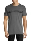 Karl Lagerfeld Logo Graphic Cotton Tee In Charcoal