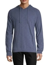 Vince Cotton Pullover Hoodie In Spruce Blue