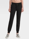 Donna Karan Cuffed Logo Jogger In Black