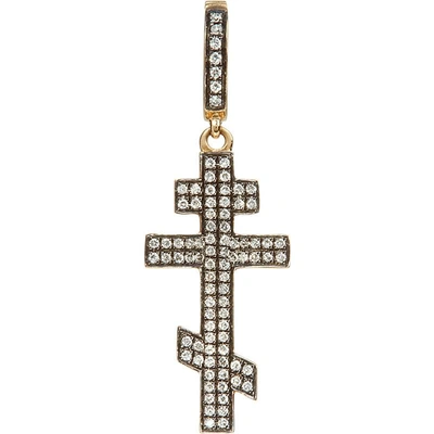 Annoushka Touch Wood 18ct Yellow Gold And Diamond Cross Charm