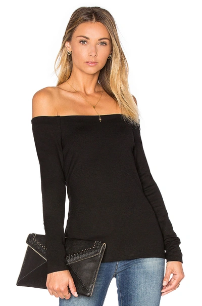 L Agence Cynthia Off-the-shoulder Ponte Top In Black | ModeSens