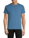 Patrick Assaraf David Solid Crewneck Tee In Starboard