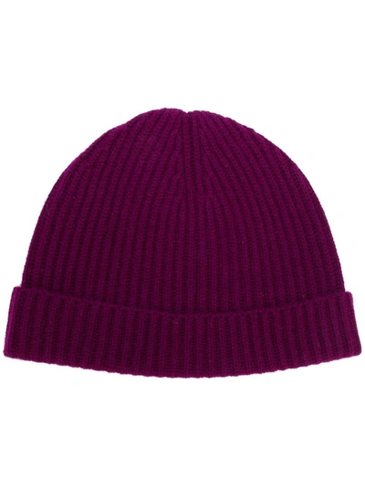 N•peal Ribbed Beanie In Pink