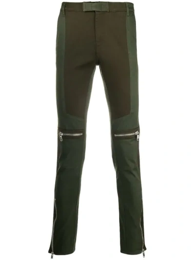 Givenchy Slim-fit Biker Trousers In Green