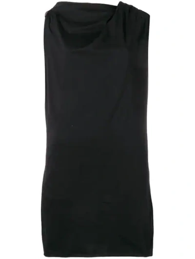 Rick Owens Drkshdw Ruched Jersey Top In Black