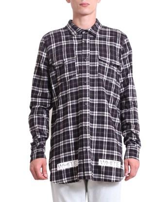 Off-white Check Flannel Logo Shirt | ModeSens