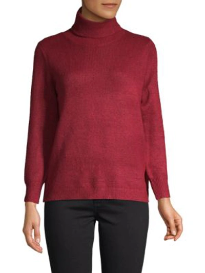 Joie Lizetta Long-sleeve Turtleneck Sweater In Brick