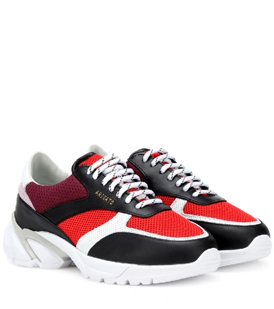 Axel Arigato Tech Runner Mesh And Leather Trainers In Multicoloured