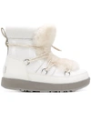 Ugg Women's Highland Round Toe Leather & Sheepskin Waterproof Boots In White