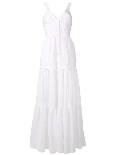 Temperley London Beaux Buttoned Cotton Dress In White