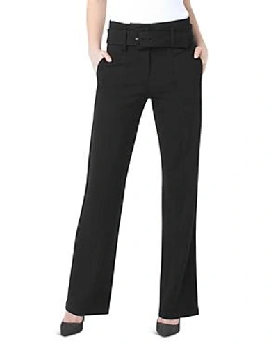 Liverpool Taylor Belted High Rise Trousers In Black