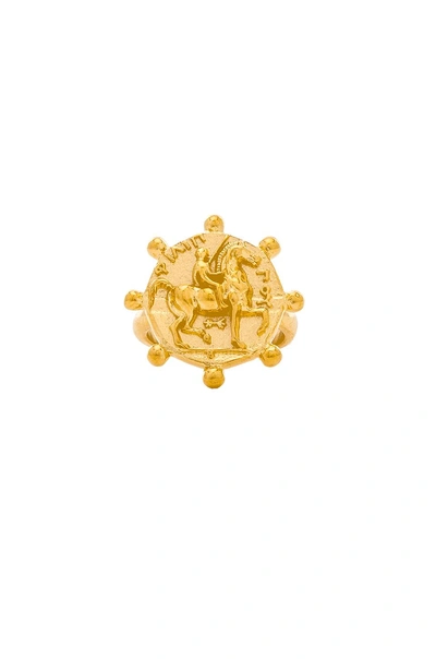 Amber Sceats Azriel Ring In Metallic Gold