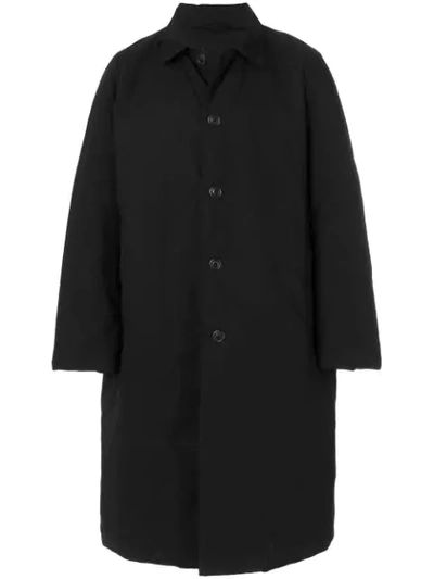 Casey Casey Waxed Coat In Black