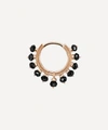 Maria Tash 18ct 8mm Black Diamond Coronet Single Hoop Earring In Rose Gold