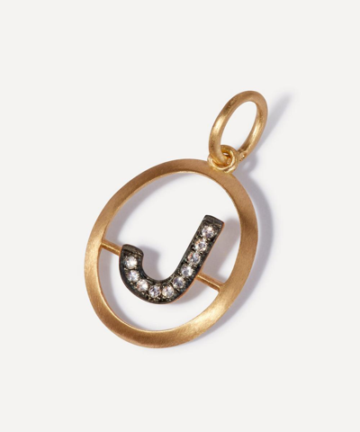Annoushka Yellow Gold And Diamond Initial J Pendant