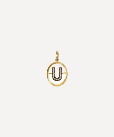 Annoushka 18ct Gold U Diamond Initial Pendant