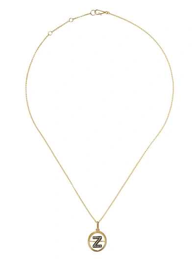 Annoushka 14kt And 18kt Yellow Gold Z Diamond Initial Pendant Necklace