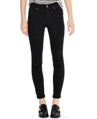 Levi's 721 High-rise Skinny Jeans Short And Long Inseams In Soft Black