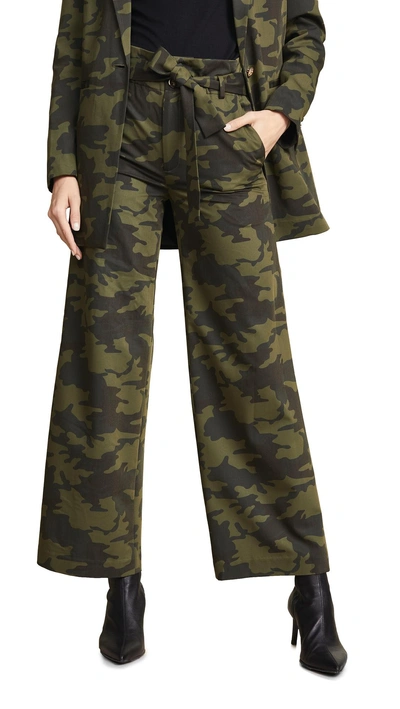 Laveer Camo Paperbag Trousers In Camoflage