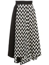 Loewe Black & White High Waisted Midi Skirt