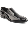 Gordon Rush Men's Elliot Patent Leather Apron Toe Loafers In Black Patent Leather