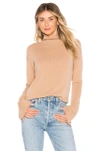 Theory Bell Sleeve Mockneck Sweater In Tan