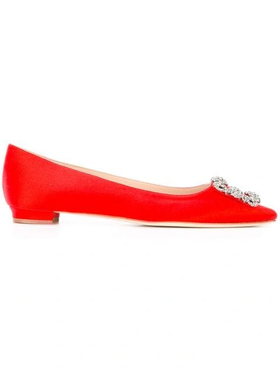 Manolo Blahnik Hangisi Ballerinas In Red