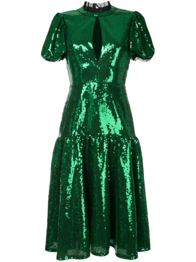 Macgraw Ziggy Sequinned Dress In Green