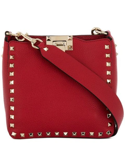 Valentino Garavani Rockstud Messenger Bag In Red