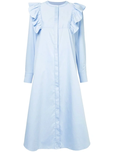 Macgraw Signal Shirt Dress In Blue