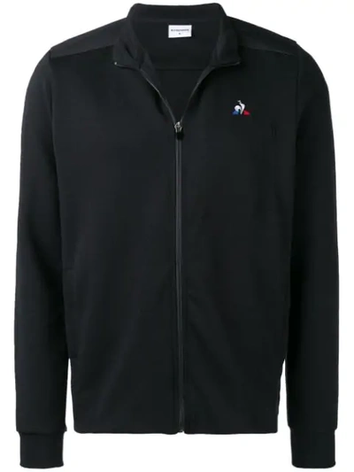 Le Coq Sportif Zipped Logo Sweatshirt - Black