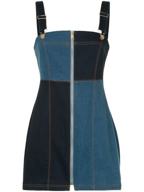 Alice Mccall Patchwork Dress In Blue | ModeSens