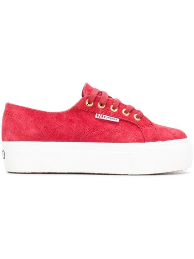 Superga 2790 Platform Trainers In Red