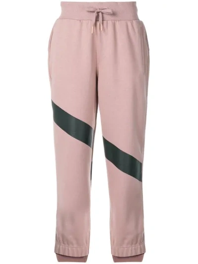 Adidas By Stella Mccartney Contrasting Stripe Track Trousers In Pink