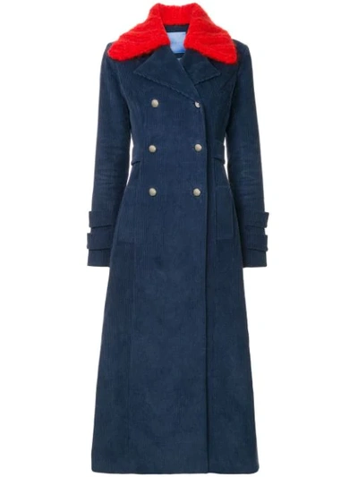 Macgraw Starman Corduroy Coat In Blue