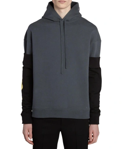 Raf Simons Cotton Hoodie In Grigio