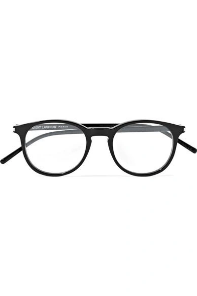 Saint Laurent Round-frame Acetate Optical Glasses In Black