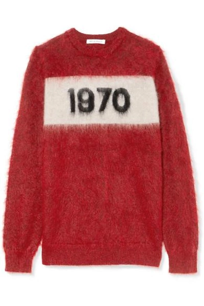 Bella Freud 1970 Mohair-blend Sweater In Red