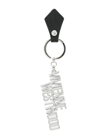 Vivienne Westwood Logo Keyring In Black