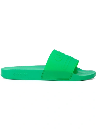 Gucci Logo Slides - Green