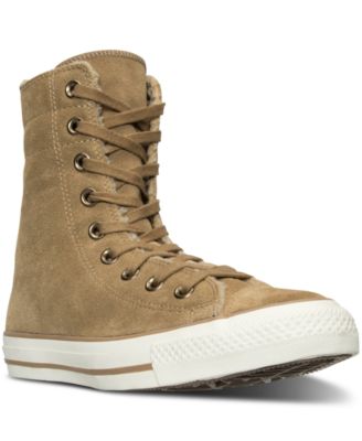 converse x high sand suede shearling