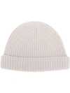 N•peal Ribbed Beanie In Grey