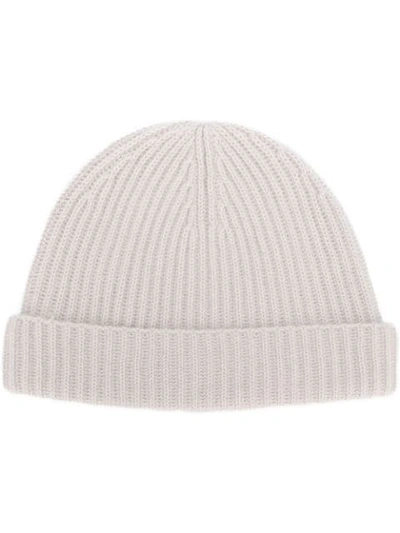 N•peal Ribbed Beanie In Grey