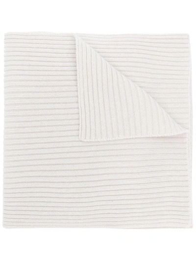 N•peal Ribbed Scarf In Neutrals
