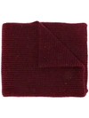 N•peal Ribbed Knitted Scarf In Red