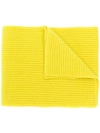 N•peal Ribbed Knitted Scarf In Yellow