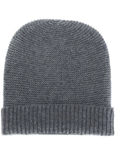 N•peal Knitted Beanie In Grey