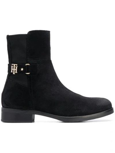 Tommy Hilfiger Ankle Boots In Black