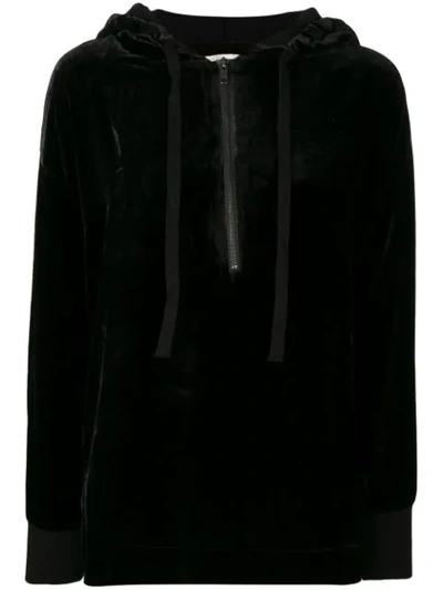 Gold Hawk Oversized Hooded Sweatshirt - Black