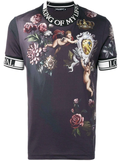 Dolce & Gabbana Angels Print T-shirt - Blue | ModeSens